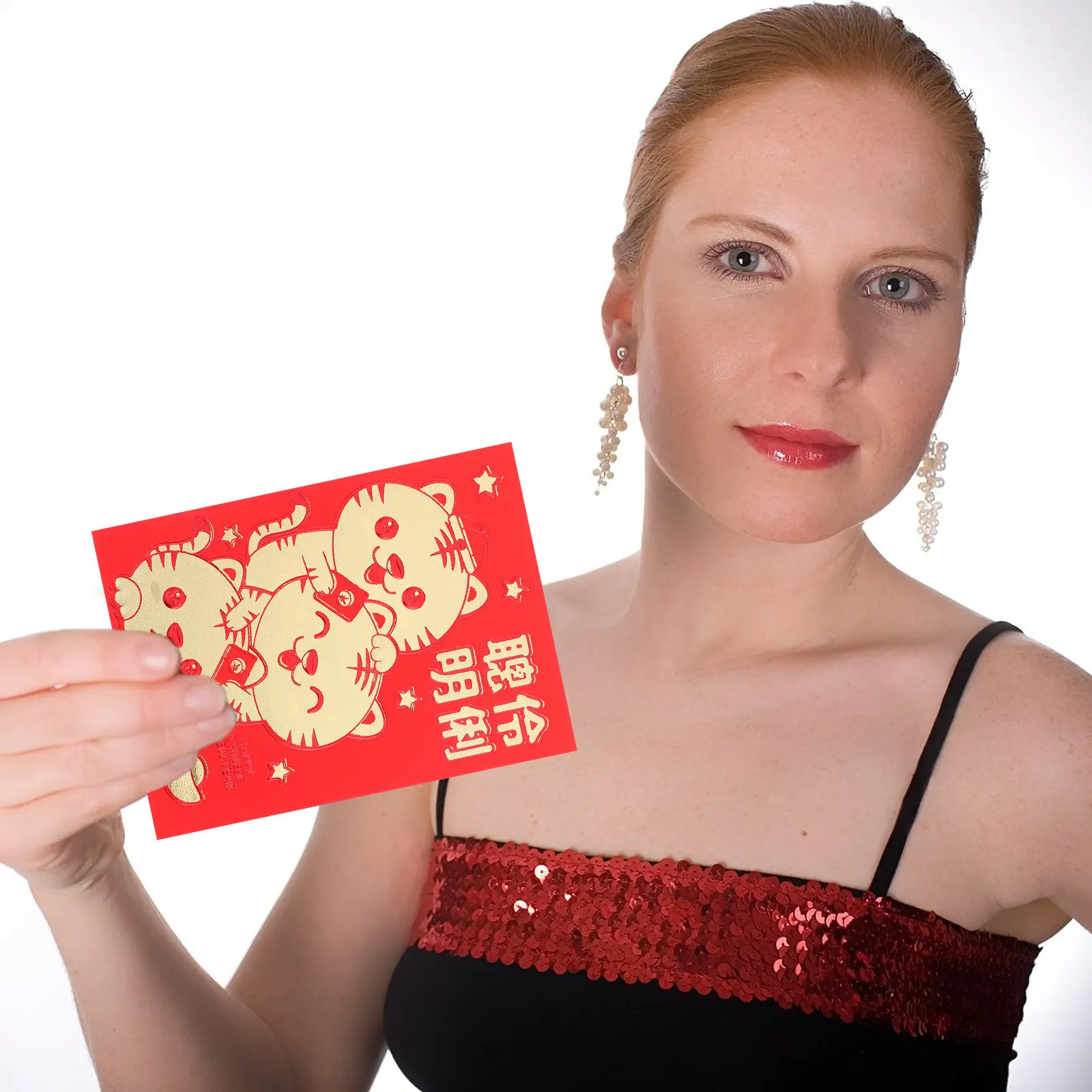 

60Pcs Chinese New Year Red Packet Tiger Pattern Red Envelopes Creative Festival Gift Money Packets Spring Festival Party Supply