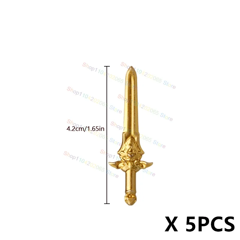 

Military Silver Gold Black Sword Motorcycle Weapons Gun Action Figures Accessories Building Blocks Toys for Kids Gifts PJD73