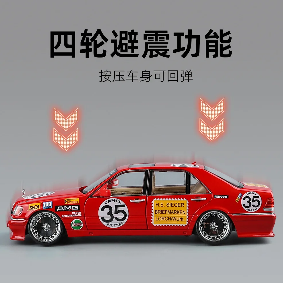 1:24 w140 320sel modificado carro esportivo liga modelo de carro brinquedos das crianças diecast liga modelo de carro colecionável