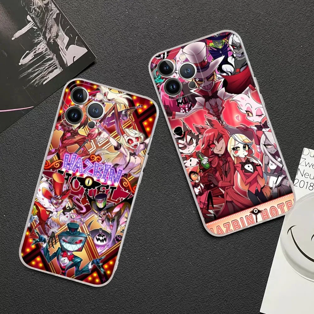 

Classic Cartoon H-Hazbin H-Hotel Phone Case For IPhone 16 15 14 13 12 Mini 11 Pro XS Max X XR SE 6 7 8 Plus Soft Silicone Cover