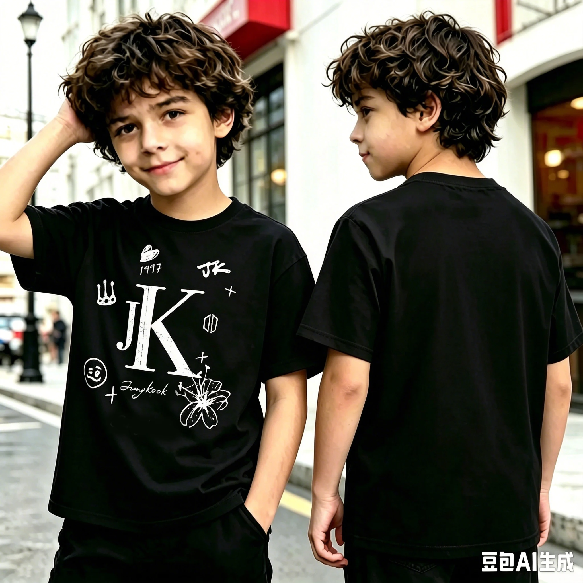 1 Stück 2026 JK Crown Lily Grafik T-Shirt K-Pop Boyband Baumwolle Unisex Herren Damen Kinder Sommer Streetwear Lässiges Kurzarm-Oberteil