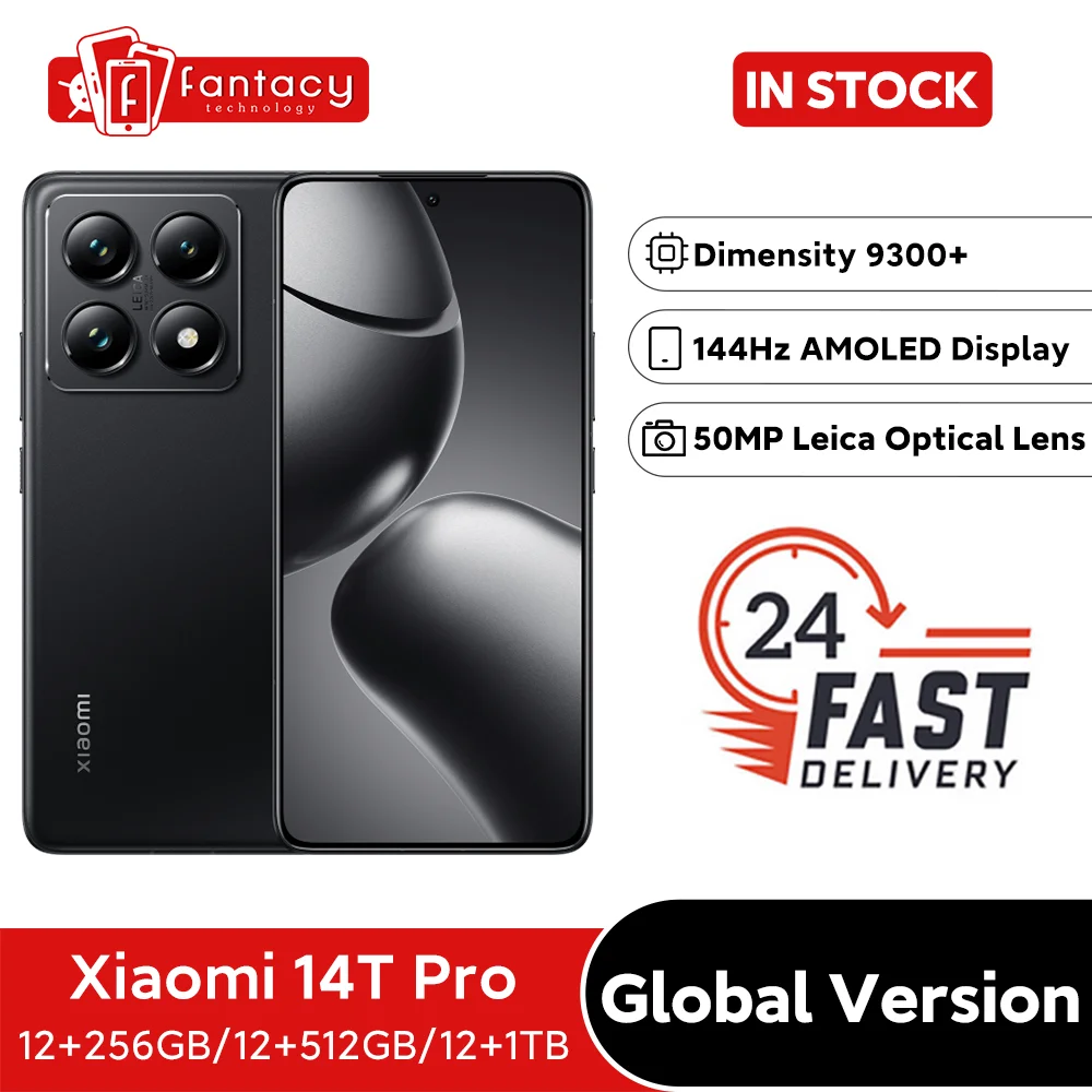 New Xiaomi 14T Pro 5G Global Version 50MP Leica Camera MediaTek Dimensity 9300+ 6.67'' 144Hz AMOLED 120W HyperCharge Mi 14T Pro