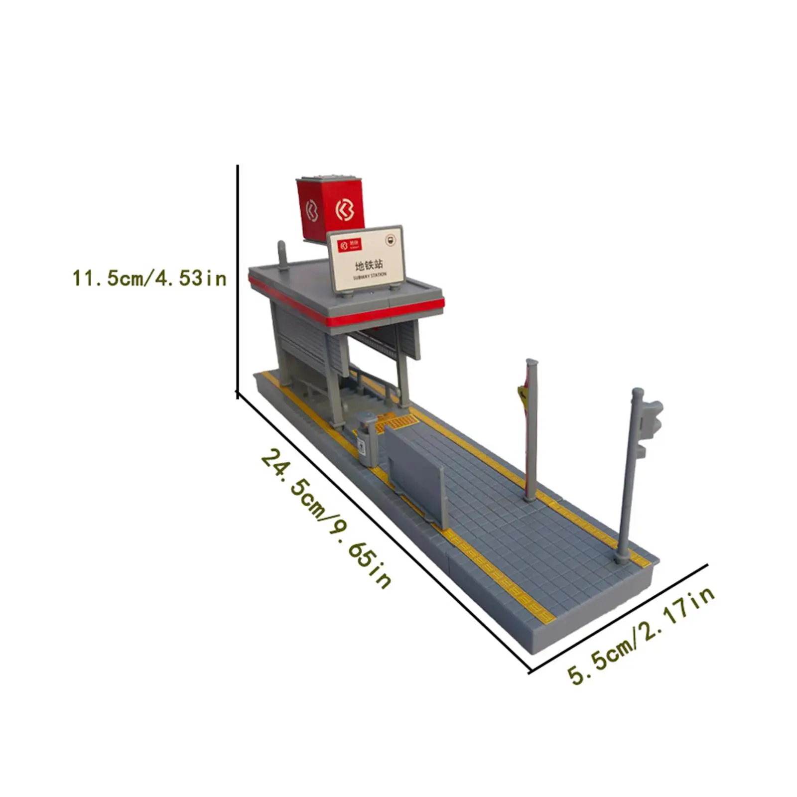 DIY Assembly Metro Station Model 1/64 3D Building Puzzle Kids Toy for Adults