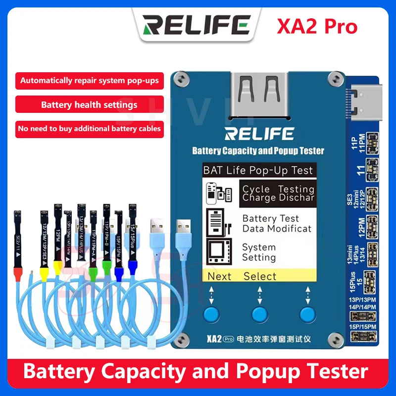 RELIFE XA2 OSS W09 Pro Battery Efficiency Pop-up Tester For iPhone 11-15 Series Solve Window Pop-up Modify Battery Efficiency