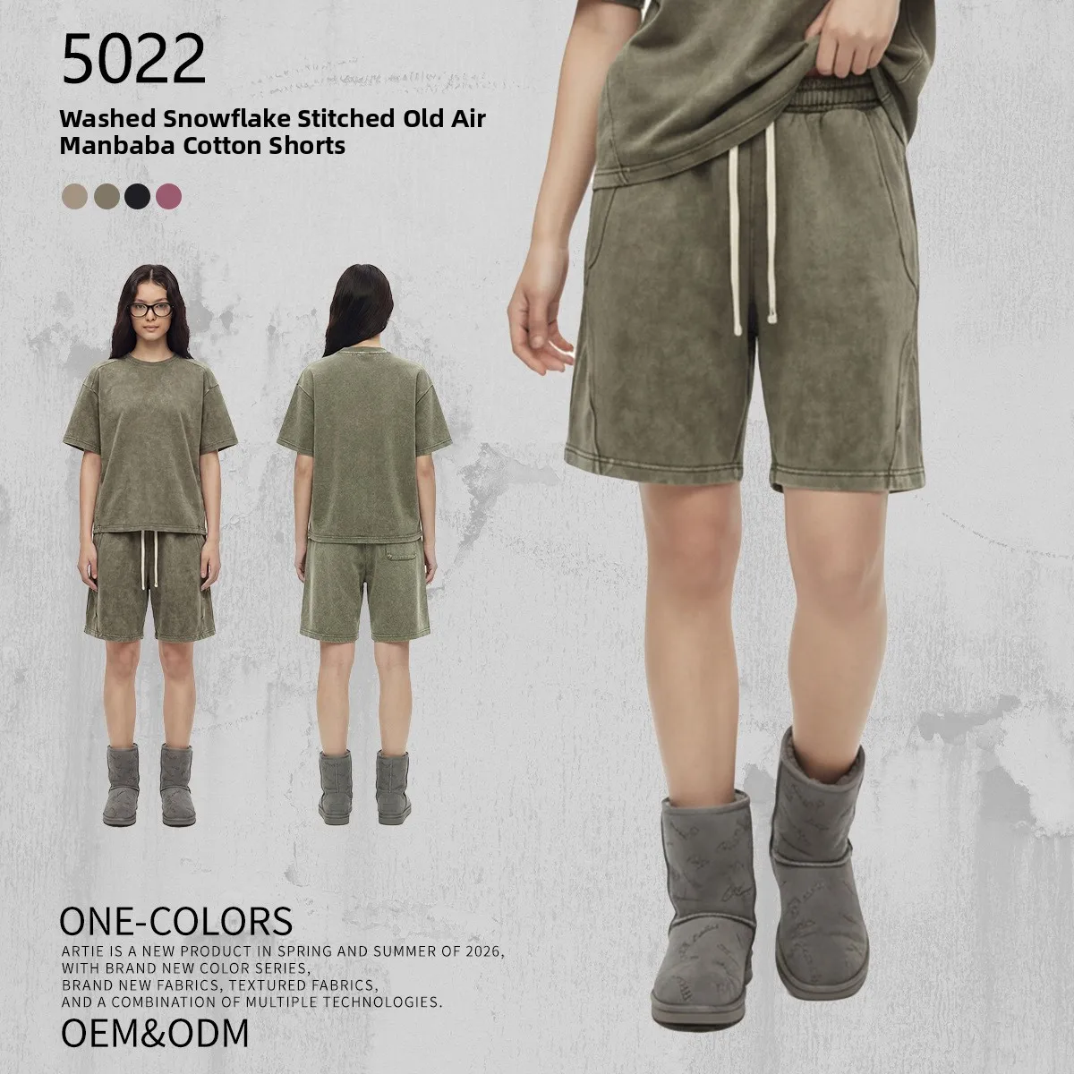 

Trendy Brand G Snowflake Splicing Waed out Air Ma Cotton orts Skin-friendly Breathable Cool Sensation Built-in