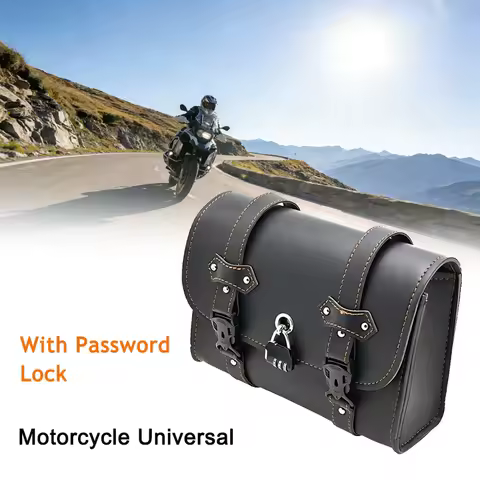 Motorcycle Black Universal SaddleBag Large Capacity Side Bags Storage Tool For Harley Sportster XL 883 Honda Yamaha Suzuki