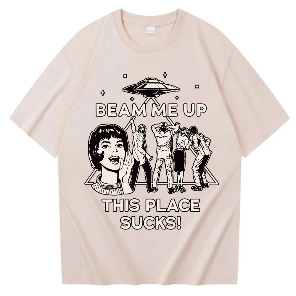 شعاع لي حتى هذا المكان تمتص غريب تي شيرت رجل امرأة Harajuku قصيرة الأكمام س الرقبة قميص غير رسمي هدية #4