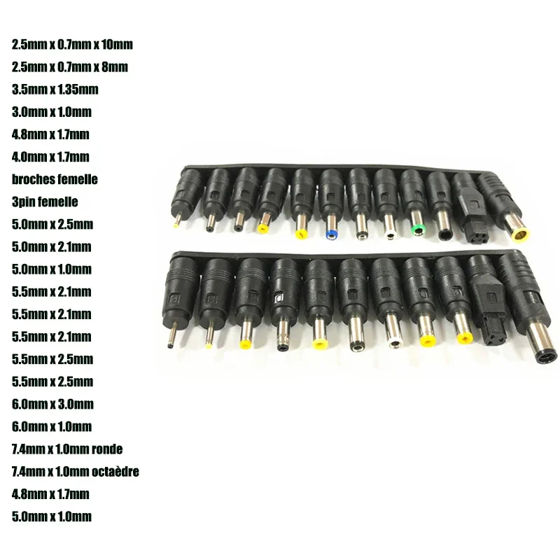 

23PCS DC Adapter Connector Plug Laptop Charger Interface Female 5.5MM*2.5MM Power Adapter Connector 4.0MM*1.7MM 4.8MM*1.7MM