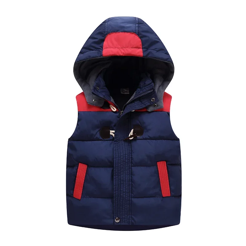 

New Children Hooded Warm Jacket Baby toddler girl Outerwear Coat Kids Vest Boys Hooded Autumn Winter clothes Thicken Waistcoats