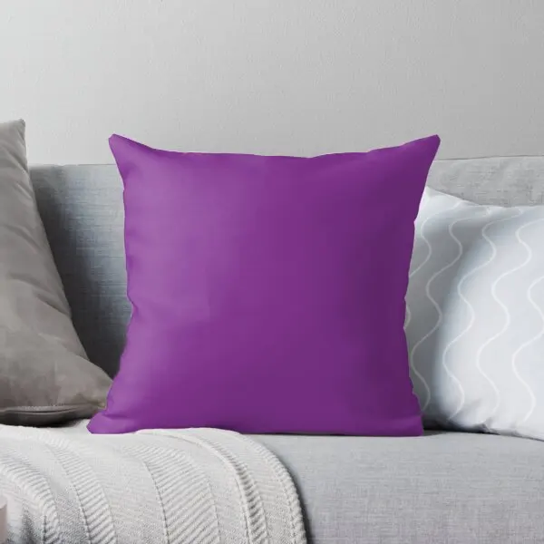 Violet Mauve Purple Solid Color Decor  Printing Throw Pillow Cover Waist Decorative Fashion Square Pillows not include One Side