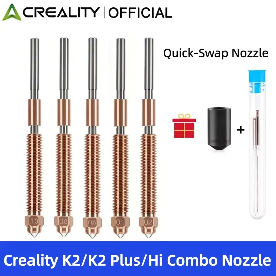 Creality K2/K2 Plus/Hi Combo For 3D Printer Parts  Quick-Swap Nozzle Quick-Release Bi-Metal Hardened Steel High-Flow Hotend Kit