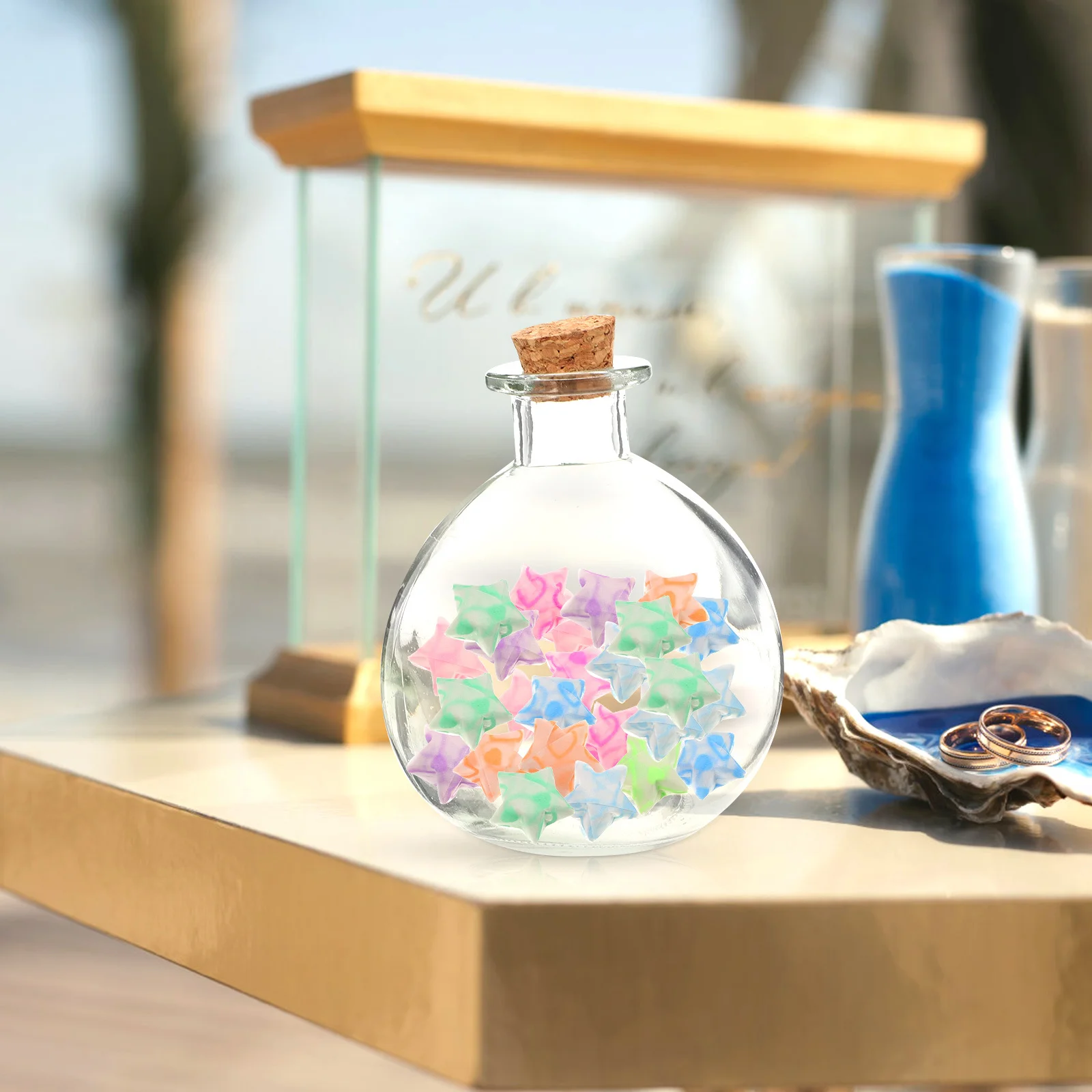 

210Pcs Origami Paper Stars Set for DIY Crafts Handicraft Teaching Party Favors Romantic Decor Writable Creative Gift Ideas