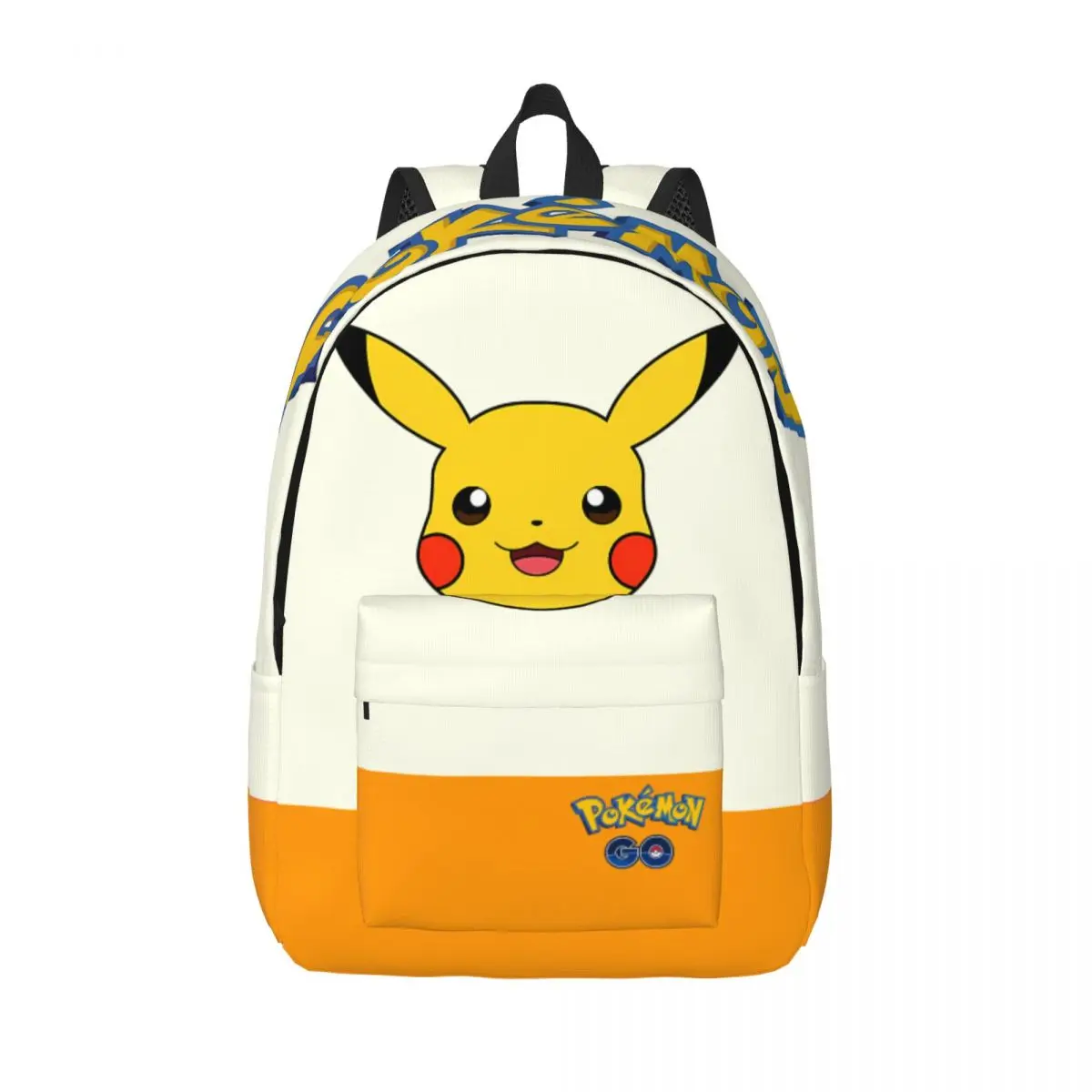 Fashion Cute Yellow Electric Mouse Sticker Storage Bag Outdoor Multi Compartment Pocket Monster Pikachu Unisex Bag For Gifts