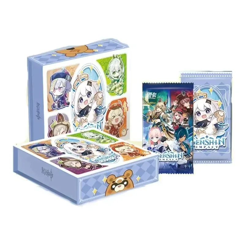 Genshin-caja de refuerzo de tarjetas de impacto TCG CCG, cartas coleccionables de Anime japonés, juguetes para niños, regalo de Navidad