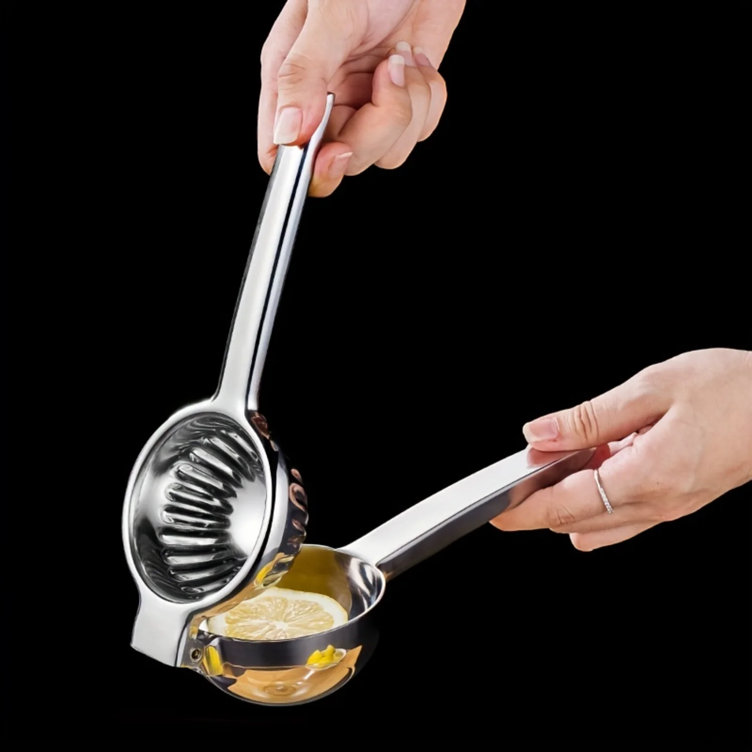 

Stainless Steel Lemon Juicer Squeezer - Kitchen Gadget/Juicer Stuff - Premium Citrus Fruit Press