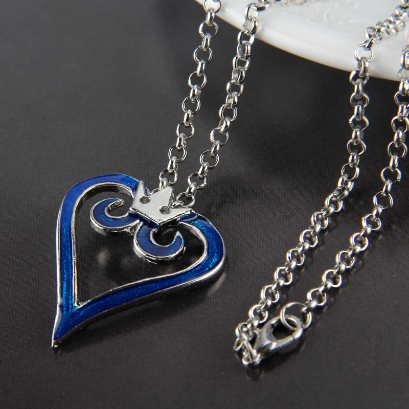 Kingdom Hearts Silver Plated Royal Crown Pendant Necklace Cheap Wholesale Fashion Sora Chain Necklace For Women Men