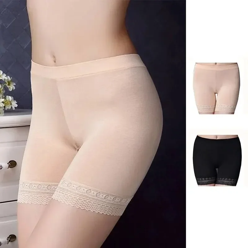 Women\'s Sexy Lace Safety Pants Women Large Size Shorts Under Skirt Safety Shorts Ladies Pants Underwear Breathable Girls Clothe