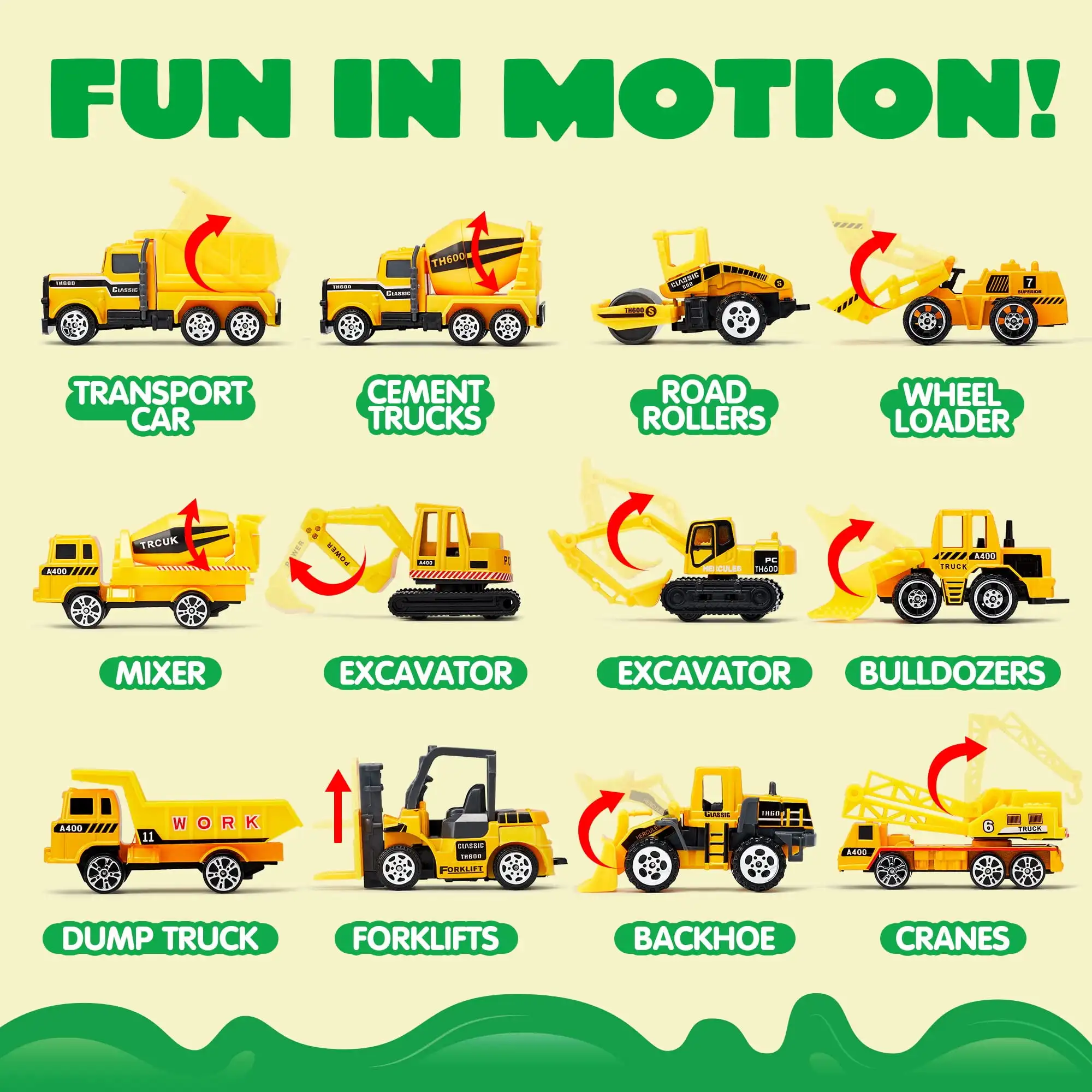 Joyfy 25 في 1 يموت الصب البناء شاحنة كبيرة لعب سيارة نقل شاحنة تخزين للأطفال بنين بنات عيد ميلاد