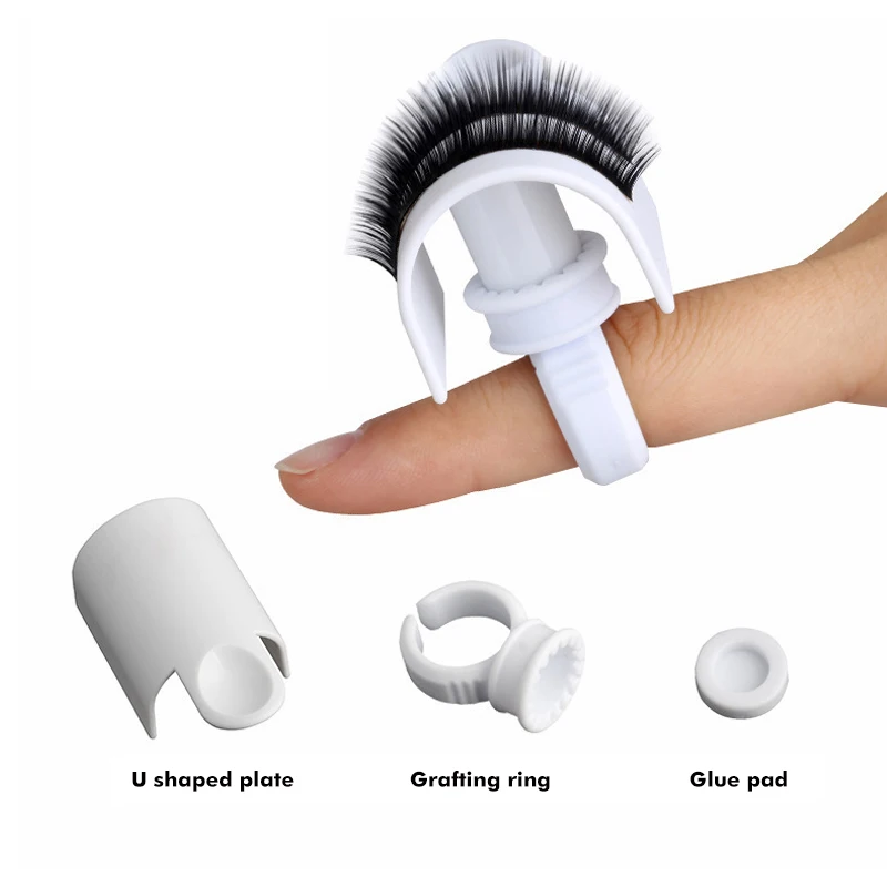 Eyelash Extension Tools U-Band Eyelash Splitter Eyelashes Pallet Holder Ring Stand Glue Volume Bridge Makeup Tool Set