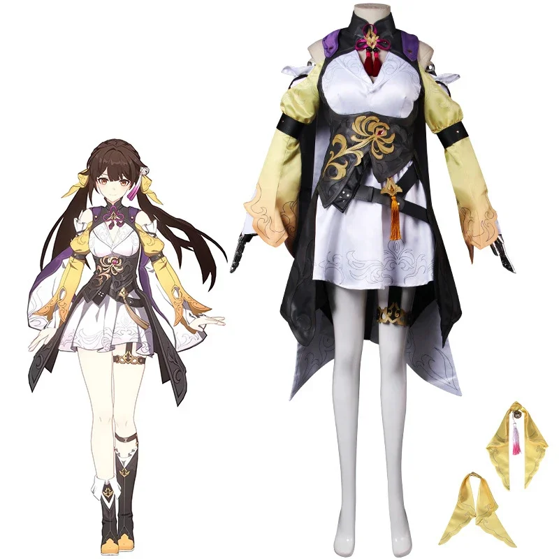 Brand new sushang cosplay costume parrucca grazie: Star rail cosplay fullset girl Halloween carnival cosplay party suit XS-XXL