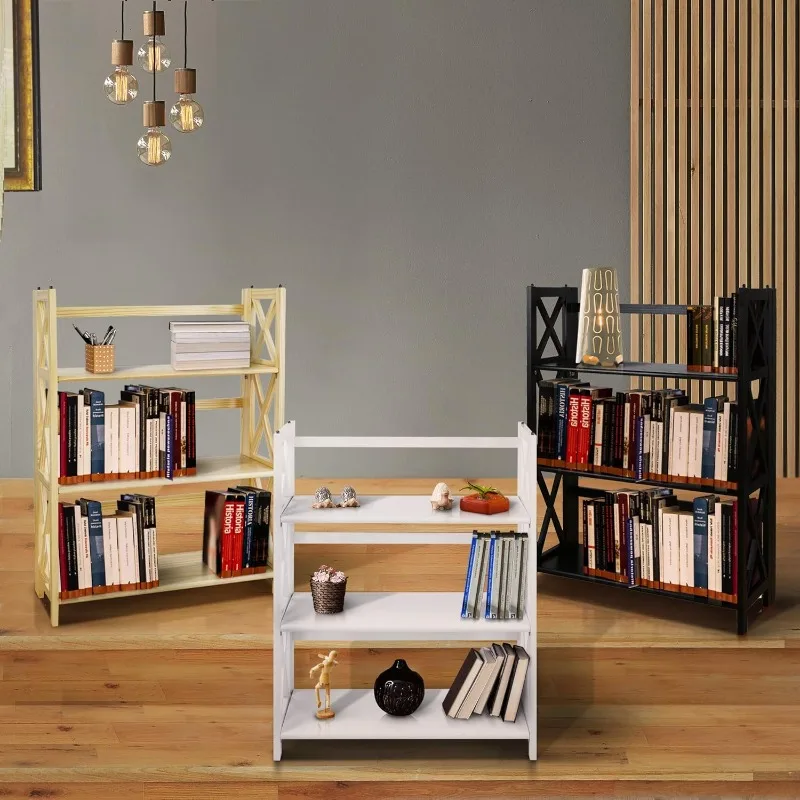 

Montego 3-Shelf Folding Bookcase