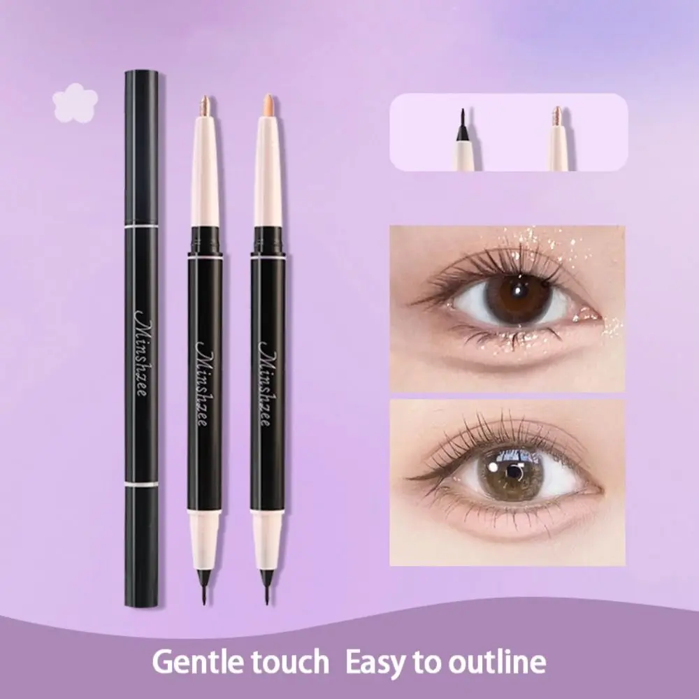 New Double Ended Lying Silkworm Pencil Sweatproof Lasting Eye Liner Waterproof Contouring Makeup Pen Beauty Make Up