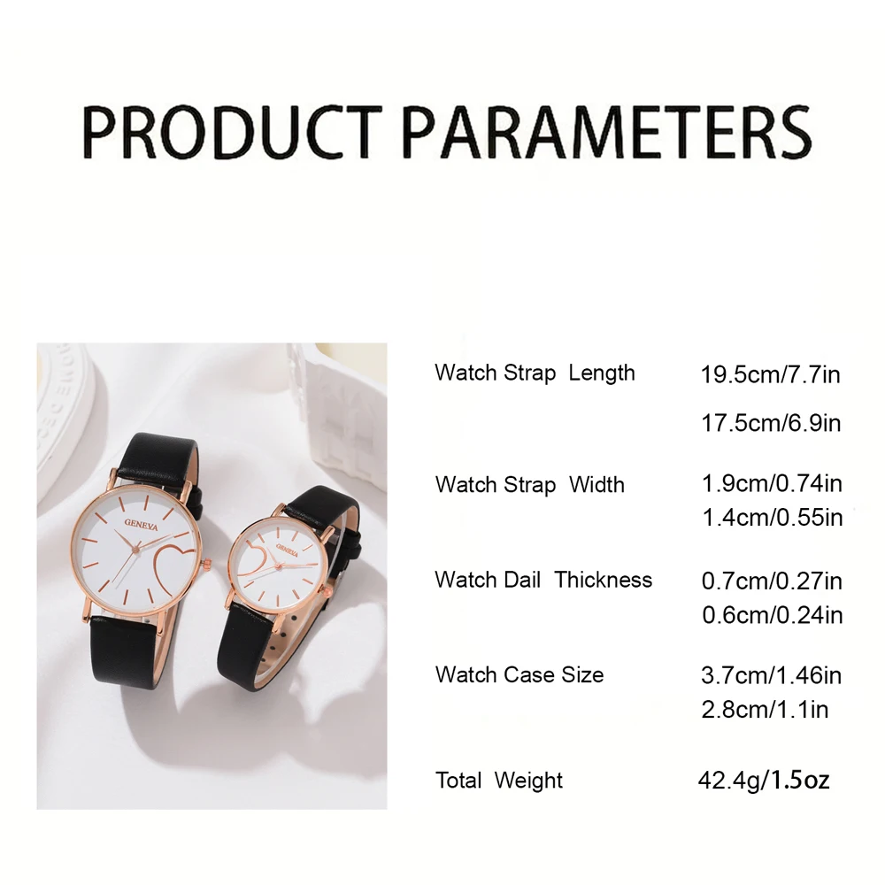 Couple Watch 2Pcs 2023 Luxury Women Bracelet  Wristwatches Fashion Ladies Quartz Leather Strap Bracelet Clock Gift Montre Femme