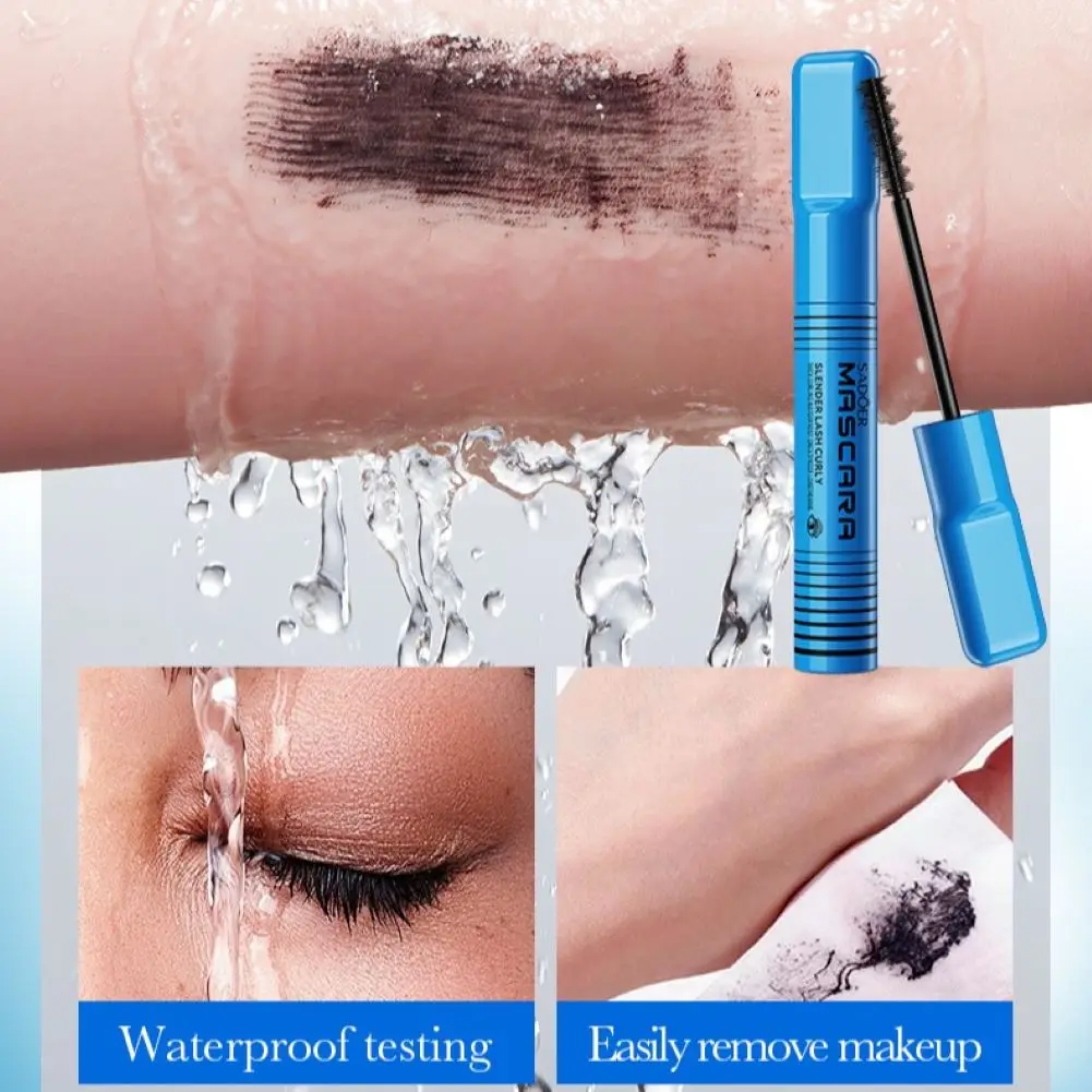 SADOER กันน้ํา Curling มาสคาร่าหนายาว Smudge-proof อวบเข้ารหัสยาวนาน Curling ขนาดใหญ่แต่งหน้าเครื่องมือแต่งหน้า