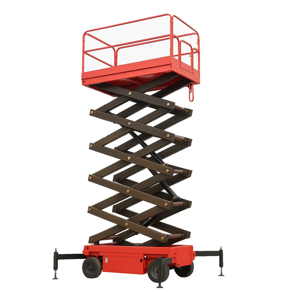 Logistics Center Dedicated Lifting Platform Mobile Aerial Scissor Machine For Warehouse Rack Maintenance