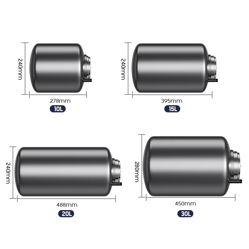 신제품 10L/15L/20L/30L 12V 220V 소형 온수 보일러 온수 탱크 저장식 전기 온수기 (RV, 보트용)