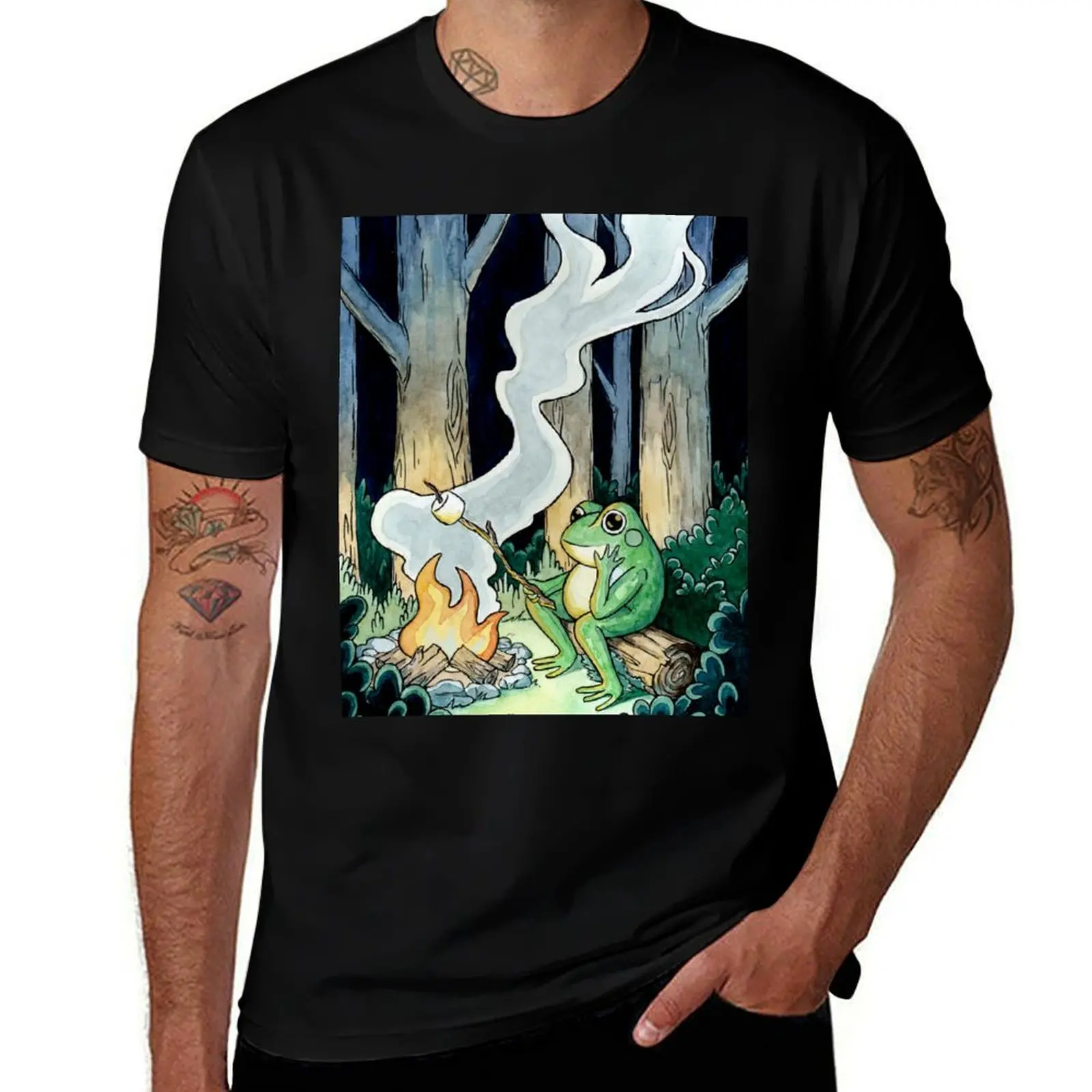 

Campfire Frog T-Shirt blanks graphic t shirts tees mens white t shirts