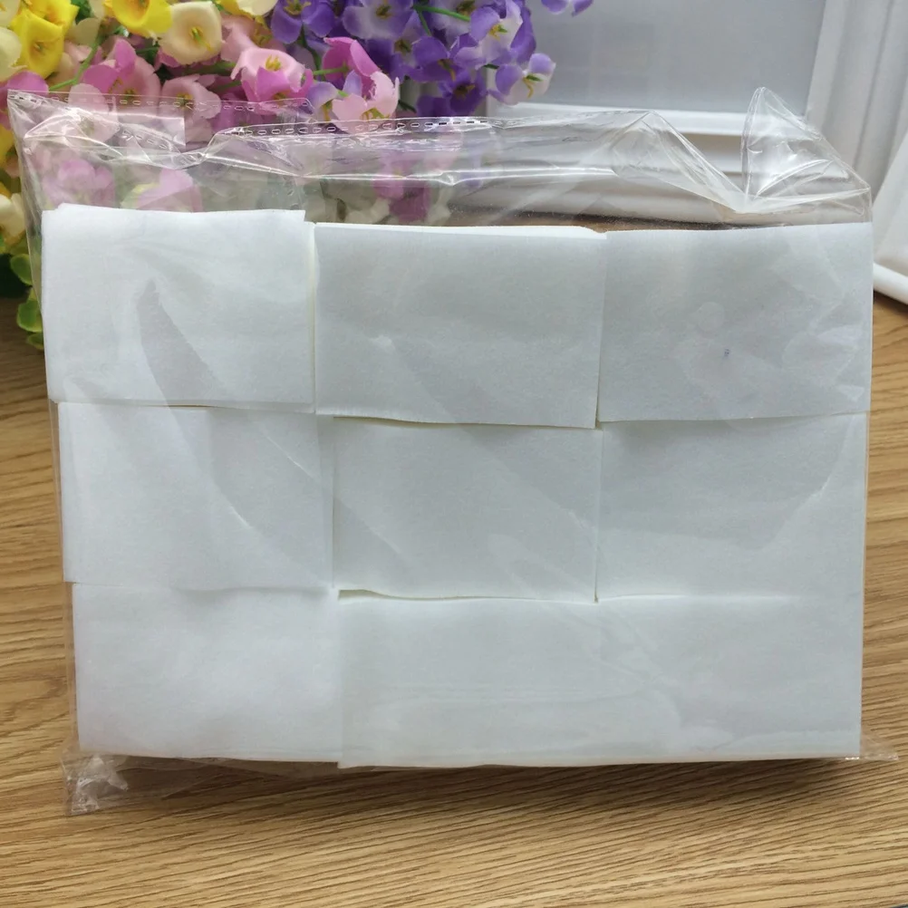 900 pçs sem fiapos removedor de esmalte almofadas macio absorvente toalhetes de algodão descartáveis para remoção de maquiagem limpa de unhas uso portátil