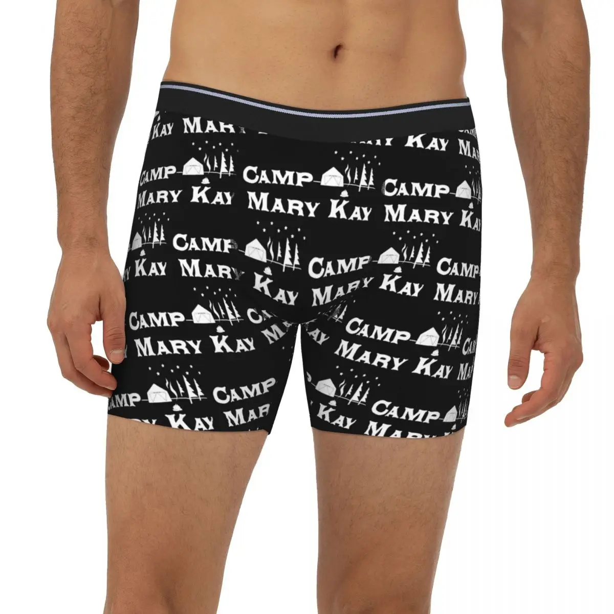 

Camp Mary Kay Long Boxer Underpants Short Men's Panties Ventilate Underwear for Homme Man Boyfriend Gift