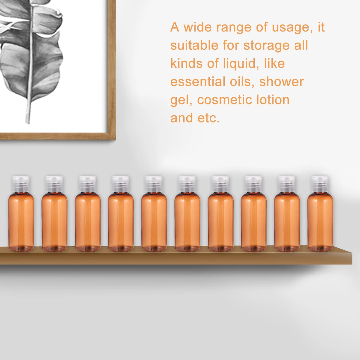 

20pcs 60Ml Travel Subpackaging Bottles Lightweight Empty Lotion Storage Dispenser For Essential Oil Shower Gel Outdoor