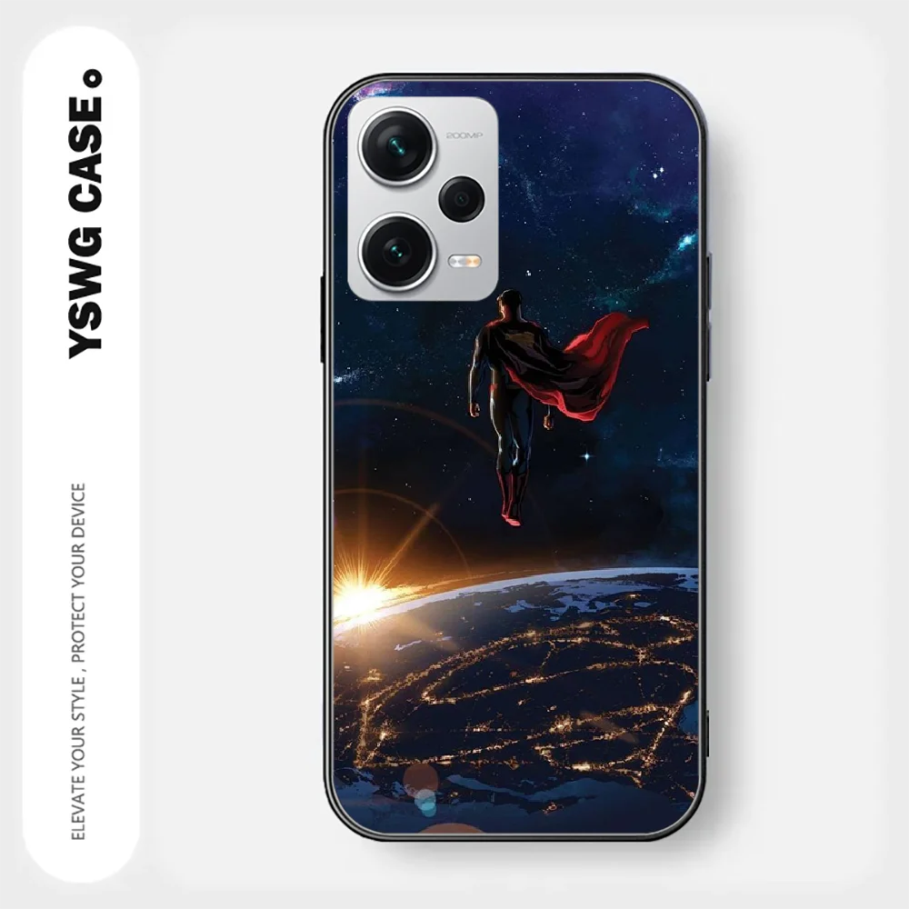 Superman Super Hero For Xiaomi Redmi Note 8 9 10 11 12 13 C Pro Plus K70 Phone Case Cover Black