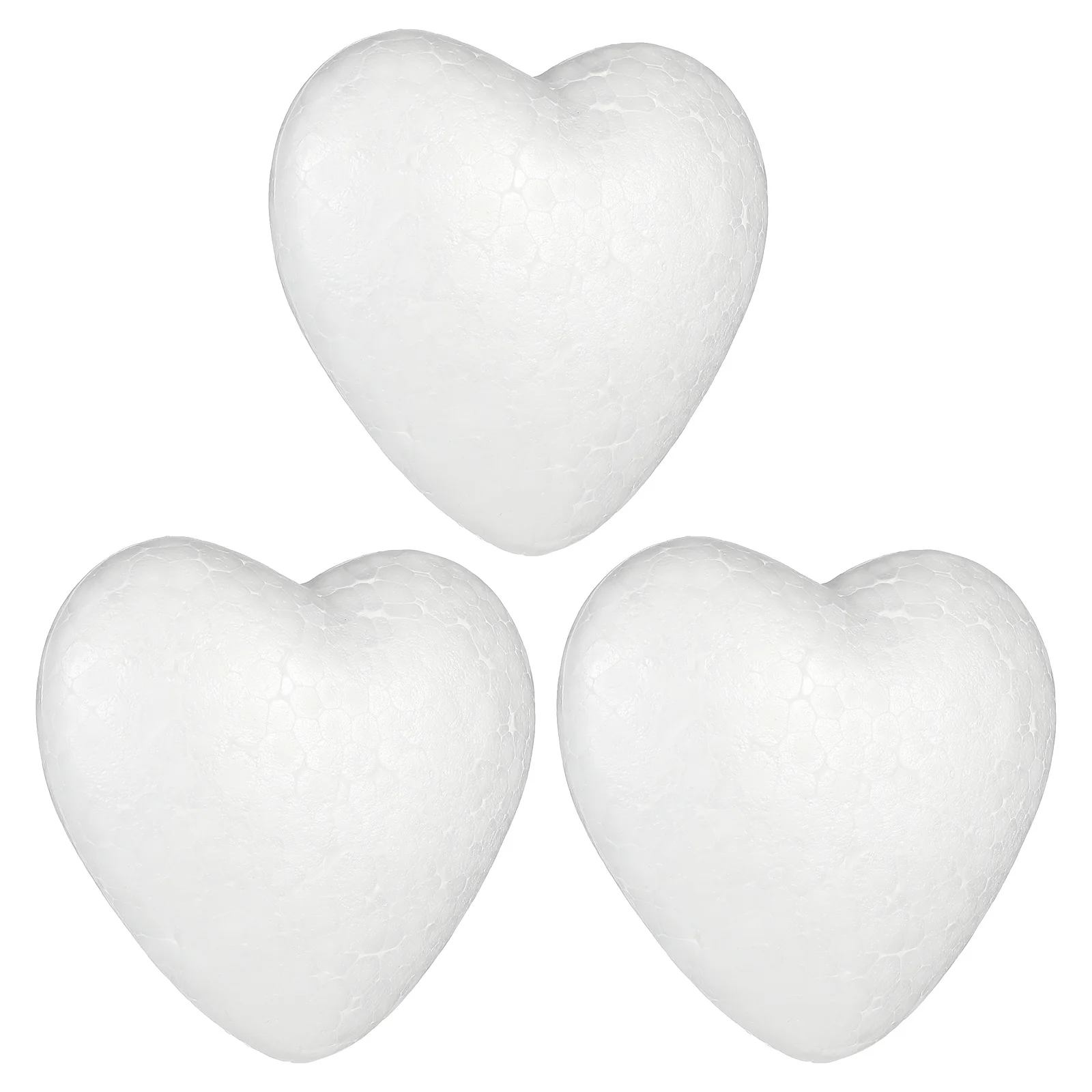 3 قطعة كرات حرفية إسفنجية بيضاء على شكل قلب لتزيين الزفاف وعيد الميلاد وعيد الحب ومشاريع فنية للاستحمام #1