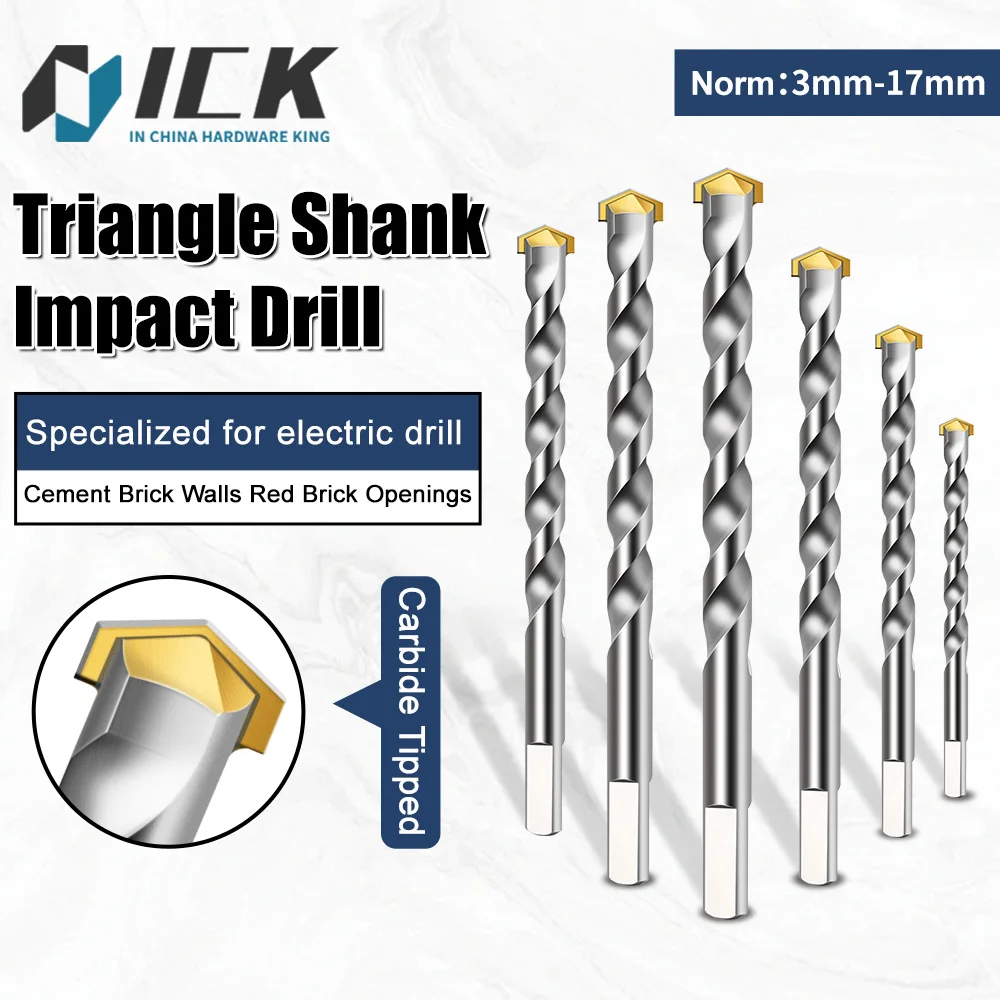 

Concrete Drill Bits for Drills Cross Tips 2 Cutters For Walls/Bricks/Concrete Hard Alloy Masonry Drilling Bits Impact Drill Bit