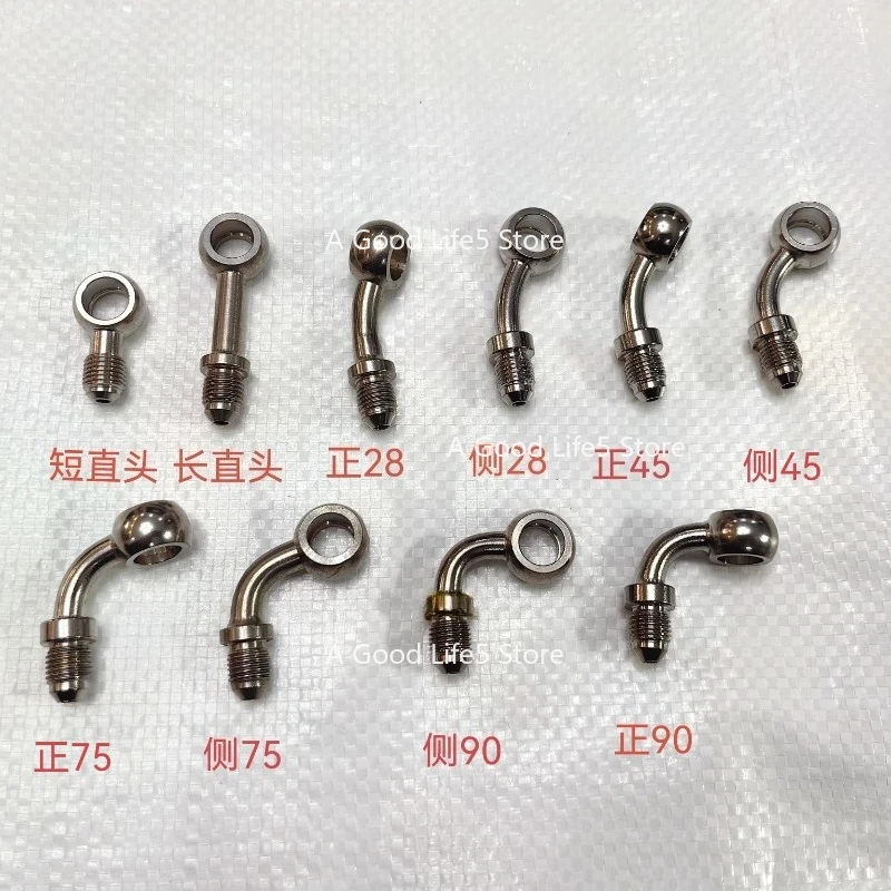 

Apply To Auto Motorcycle Modified AN3 Brake YouTube Steel Throat Customized Angle 0/28/90 10mm Stainless Steel Fisheye Joint