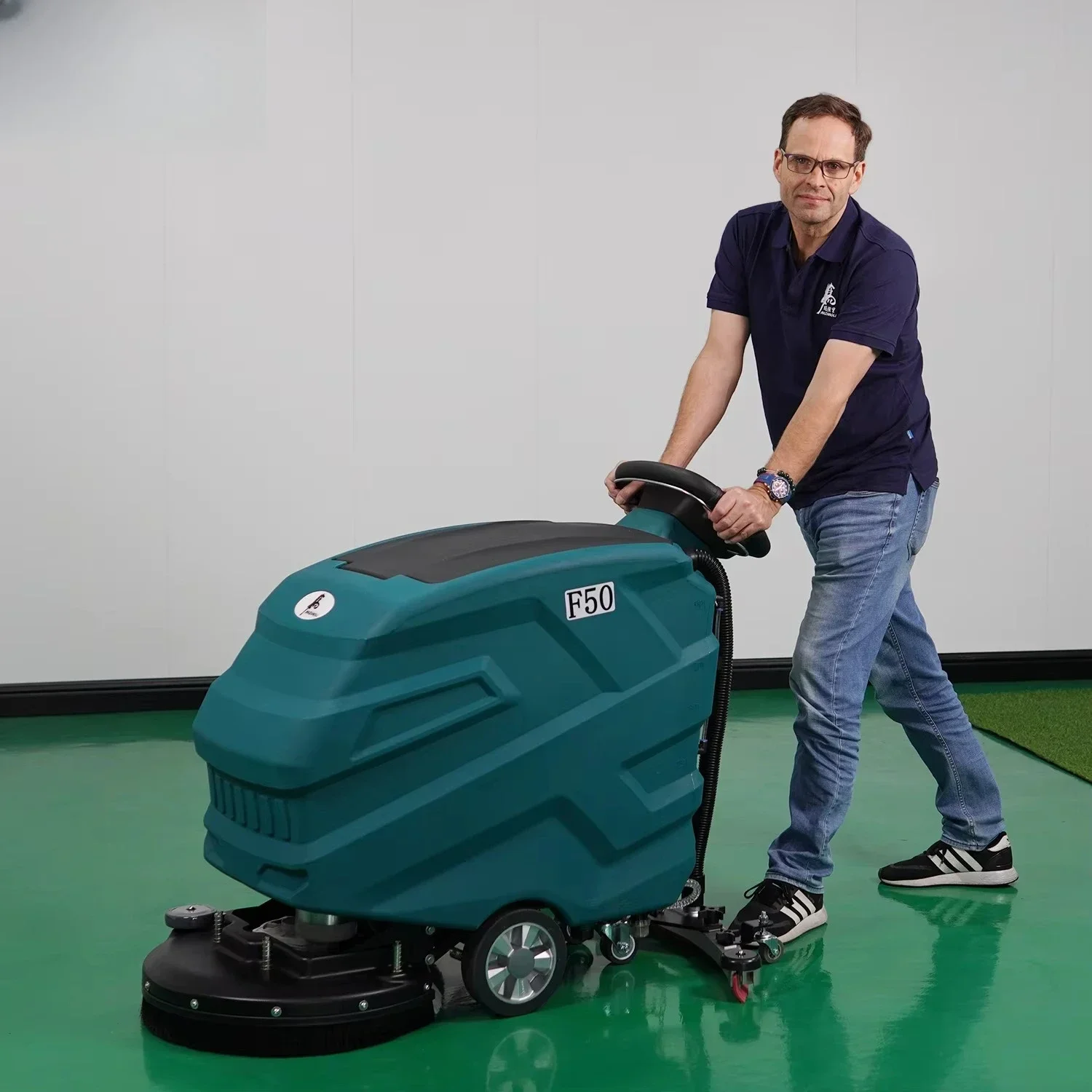 Commercial Industrial Floor Cleaning Machine Industrial Electric Mini Hand Held Walk-behind Floor Scrubber