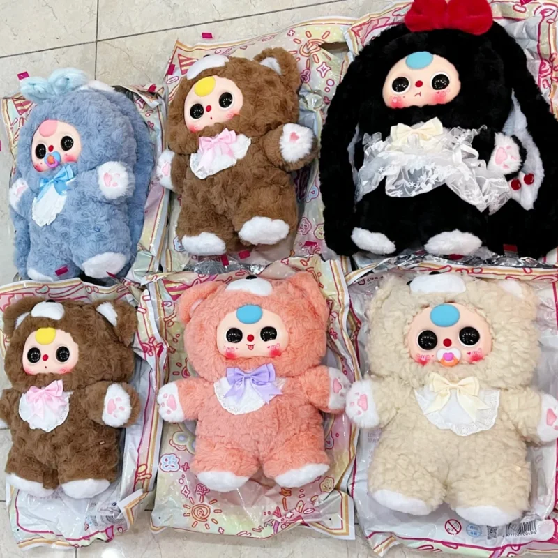 Caja ciega V4 de 400% para bebé de tres años, juguetes Kawaii para bebé, tres dulces corazones, serie de bebé, adornos de muñecos de vinilo, regalo para niña