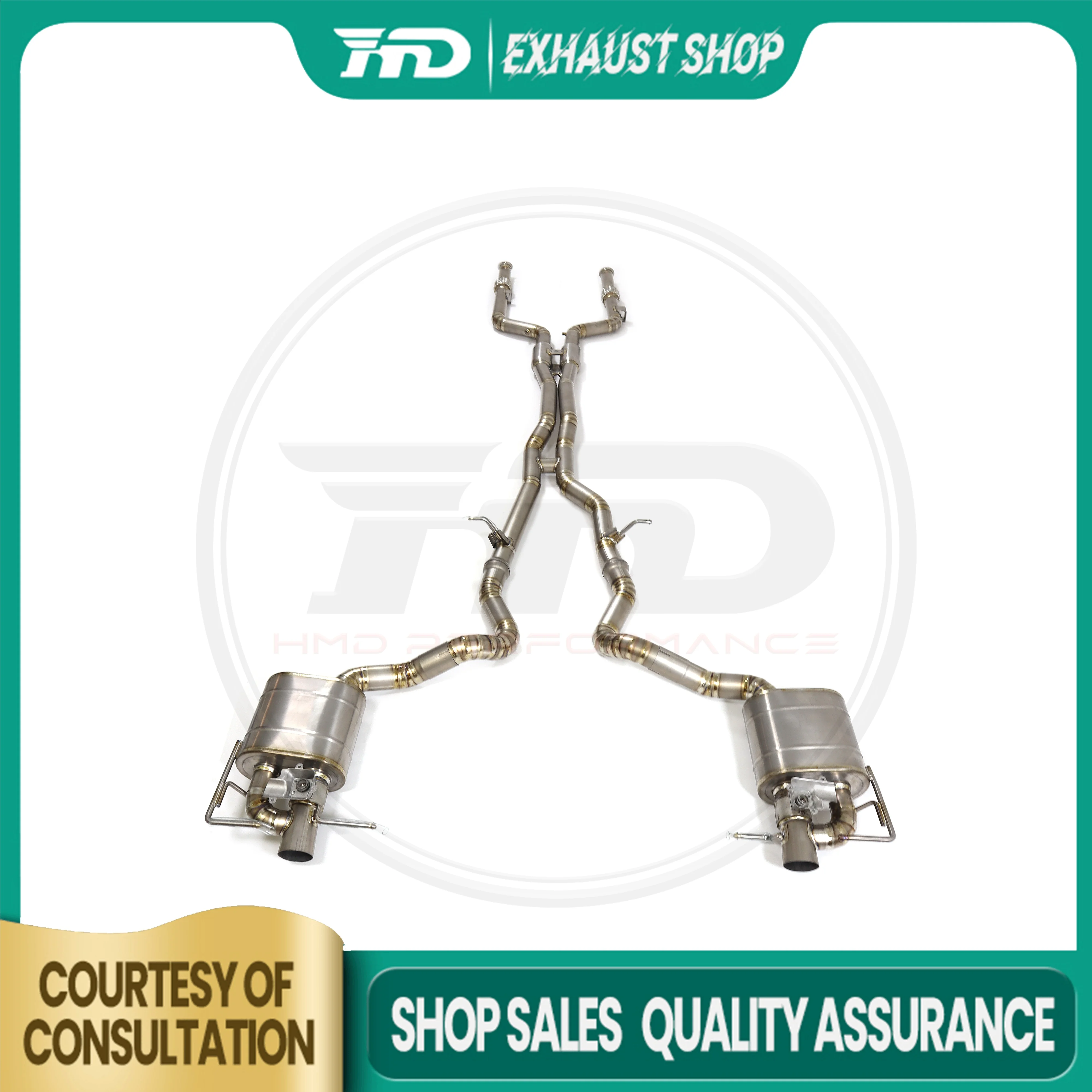 

HMD Catback exhaust for Mercedes Benz C43 E43 C400 E400 GLC43 Exhaust System Performance Titanium Valve Muffler for car