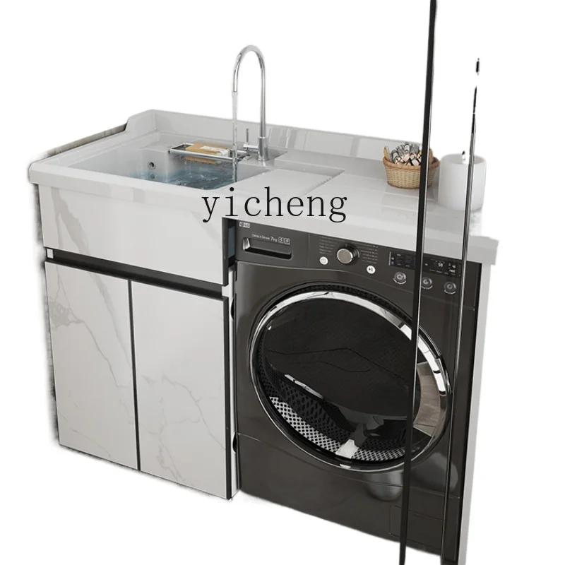 XL Alumimum Balcony Washing Machine Cabinet Assemblage Zone Washboard Wash Face Wash Basin Cabinet