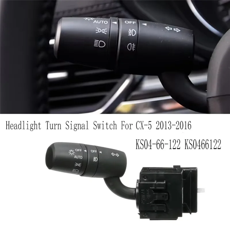 Przełącznik kierunkowskazów reflektorów przeciwmgielnych Regulowany przełącznik reflektorów do Mazda3 6 CX-5 2013-2016 KS04-66-122 KS 0466122 -Boom