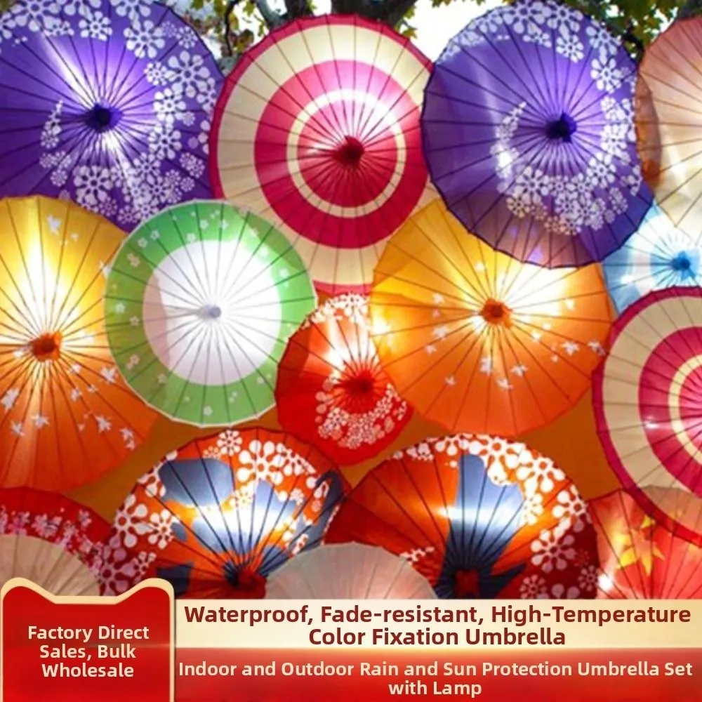 

Китайский антикварный зонт из масляной бумаги, 10 цветов, с узором «Цветок жасмина», реквизит для танцевальных костюмов, зонт для фотосъемки, 56 см