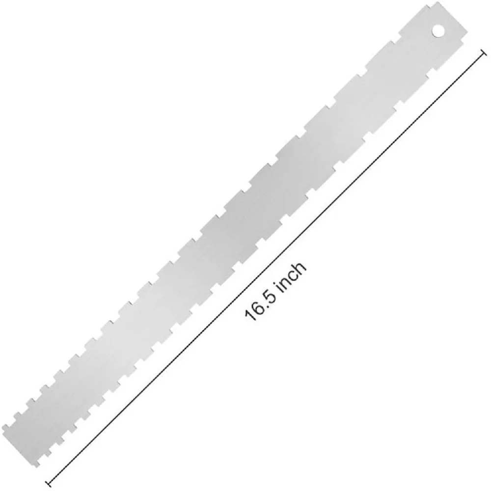 Guitar Neck Notched Straight Edge Ruler Stainless Steel Fret Leveling String Actions Gauge Ruler Fret Guitar Level Luthier Tools