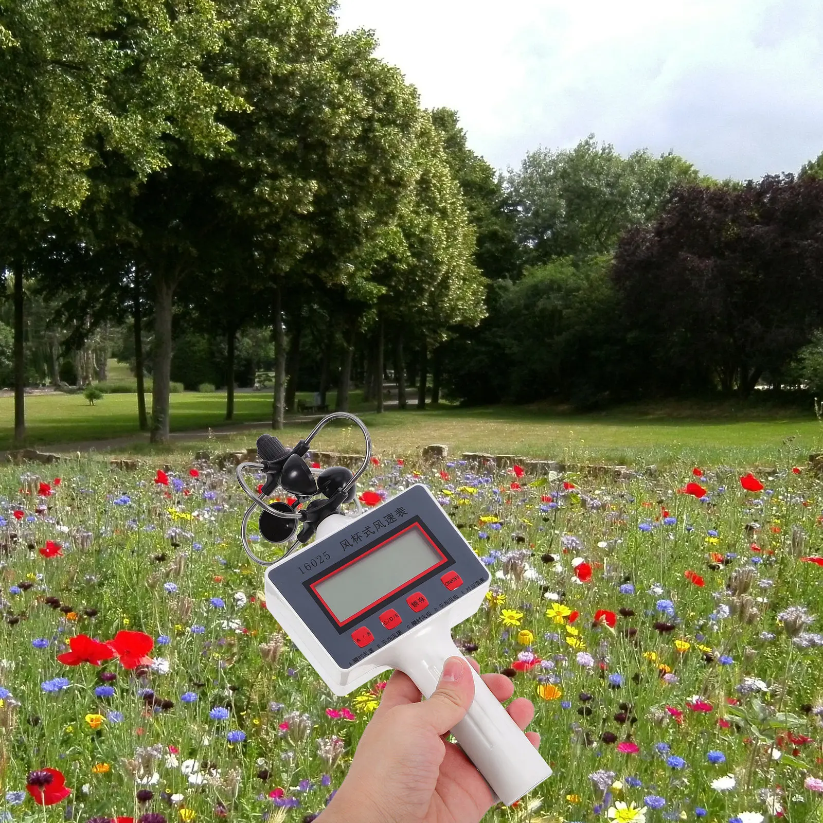 

Handheld Wind Speed Meter High Precision Compact Lightweight LCD Display for Geography Agriculture Forestry Outdoor Anemometer