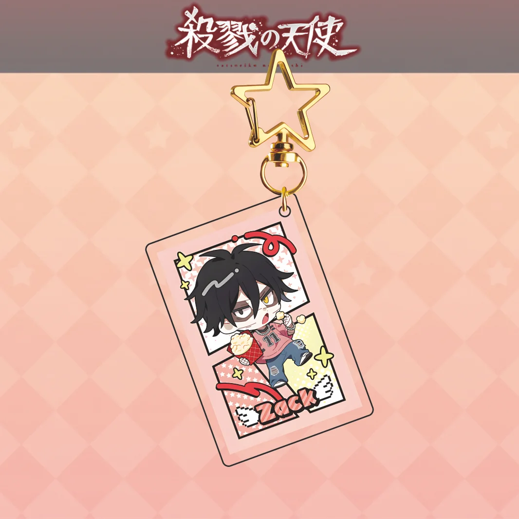 Angels of Death Leisure Sport Series Acrylic Keychain Zack Rachel Eddie Q Version Anime Star Clasp Pendant Backpack Charm