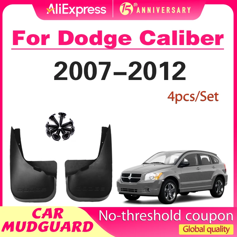 

2Pcs Rear Mudguards for Dodge Caliber 2007~2012 Accessories 2008 2009 2010 2011 Fender Mud Flaps Guard Anti-splash Car Styling