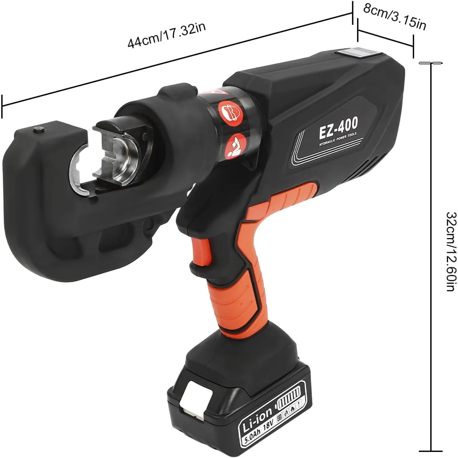 Máquina prensadora de terminales de Cable recargable EZ-400, juego de herramientas de prensado de alicates hidráulicos eléctricos para terminales de cobre y aluminio