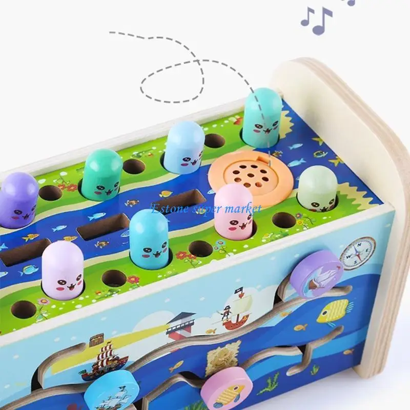 090B Kids Pretend Real Forest Hamster 7 in 1 Whack-A-Mole Accessories Educational for Play Adventure Table Toy Best Gift